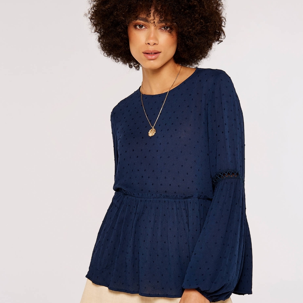 Swiss dot longsleeve top